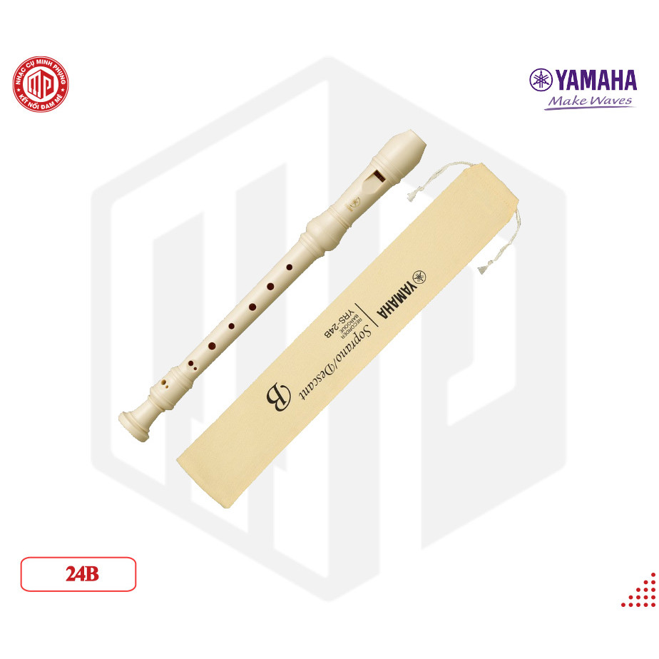 Sáo Recorder nhựa ABS - Dòng Soprano - Yamaha YRS-24B (YRS 24B) - Hệ thống Baroque, Dạng thẳng, Tone C (Đô) - Hàng chính hãng