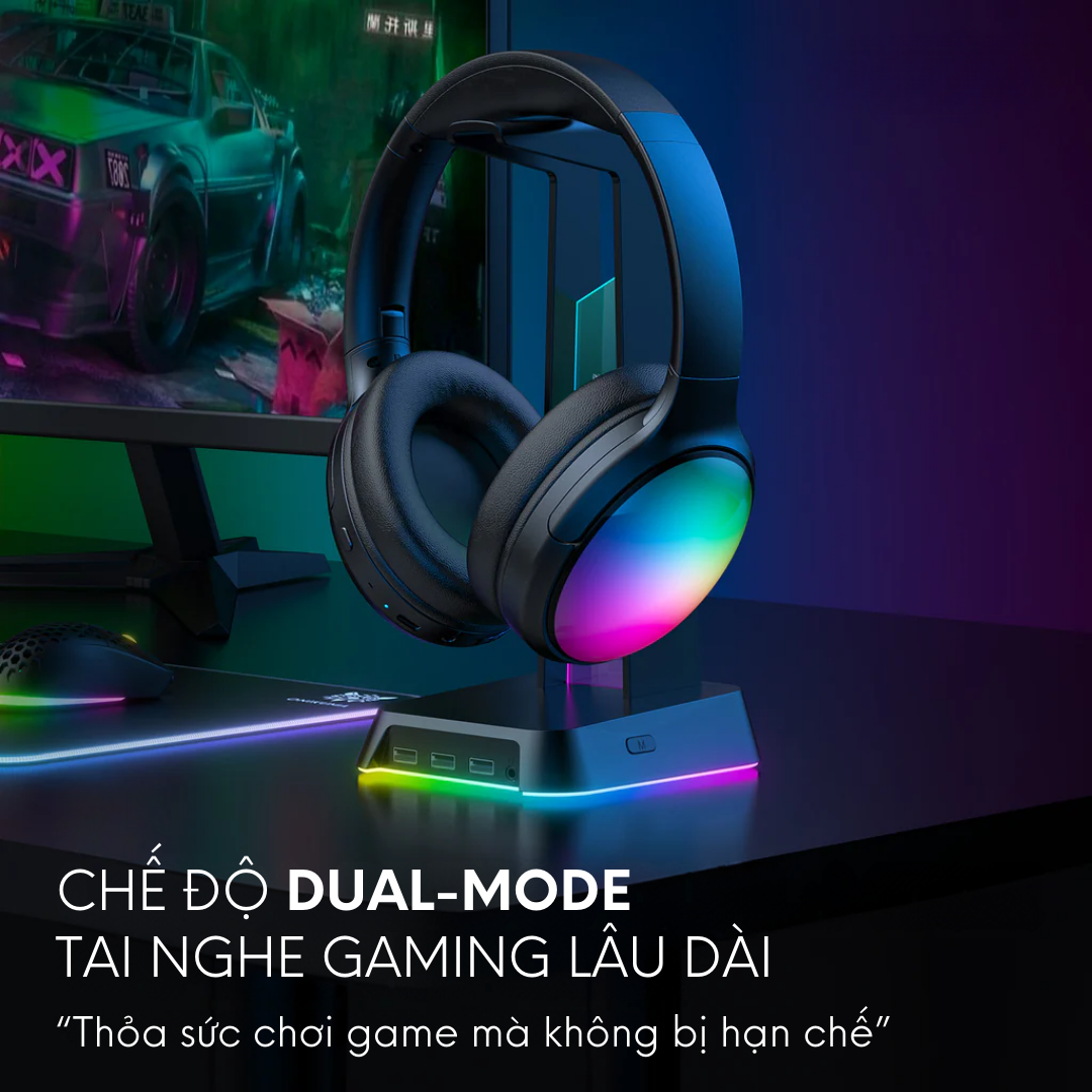 Tai nghe Onikuma B3 - Tai Nghe BLUETOOTH - Black - Hàng Chính Hãng