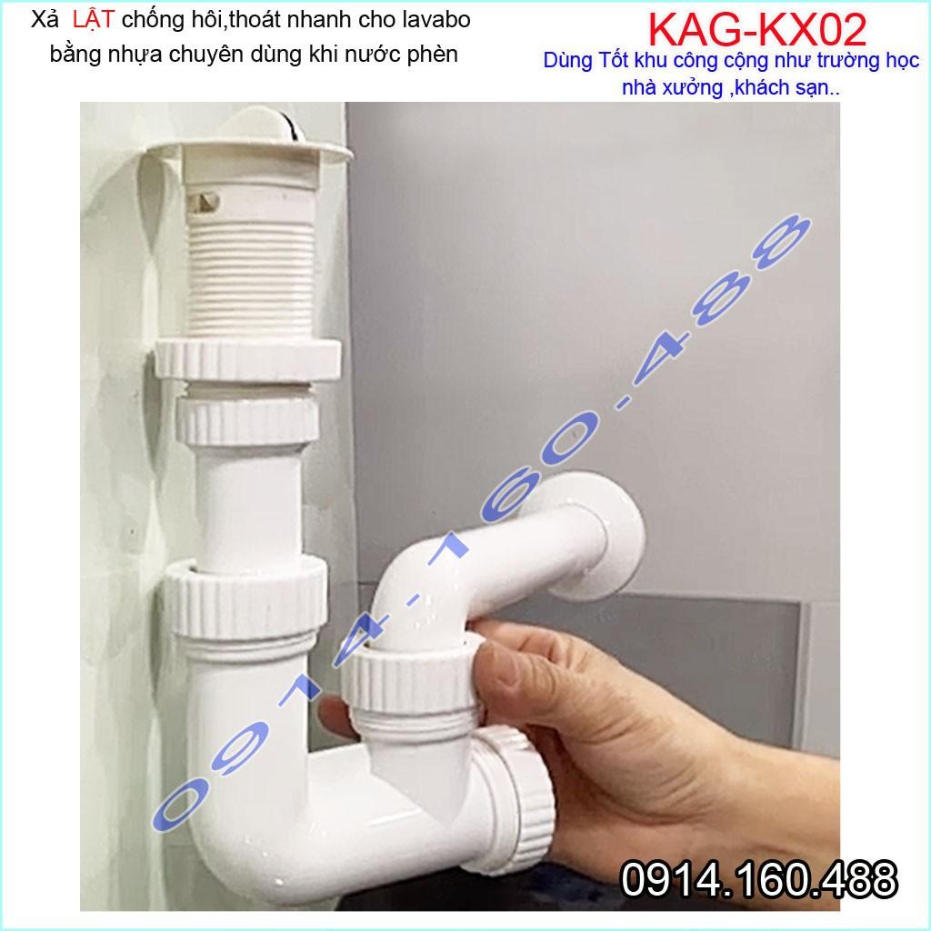 Bộ xả nhựa bộ xả lavabo cho chậu rửa mặt sứ KAG-KX02 giá tốt chất lượng tốt siêu bền dùng cho nước phèn vùng biển