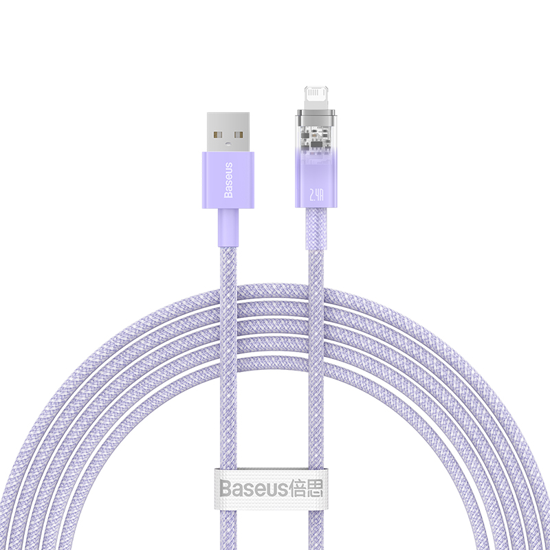 Cáp Sạc Nhanh USB to iP Baseus Explorer Series Fast Charging Cable with Smart Temperature Control (Hàng chính hãng)