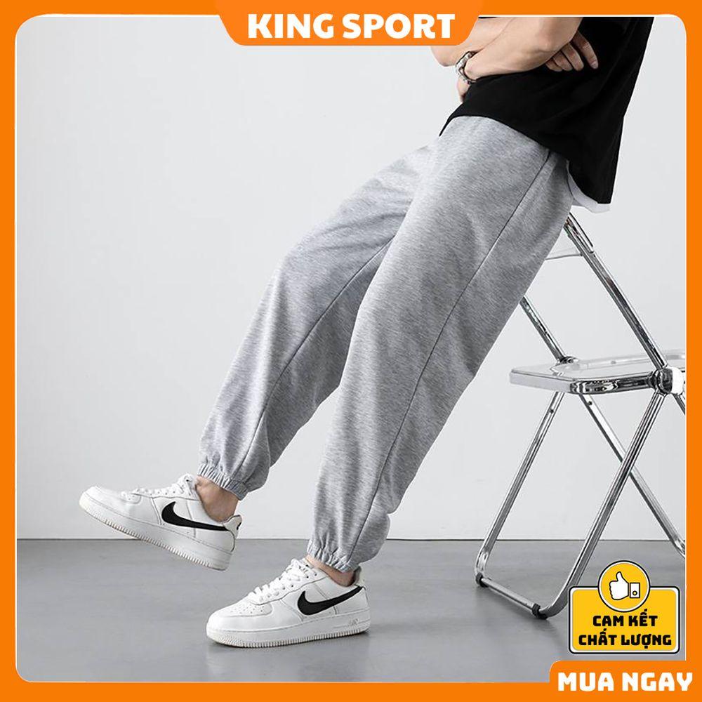 Quần jogger nam nữ ống rộng unisex bo gấu cao cấp KING SPORT Quần nỉ nam ống rộng dáng thể thao nam nữ basic