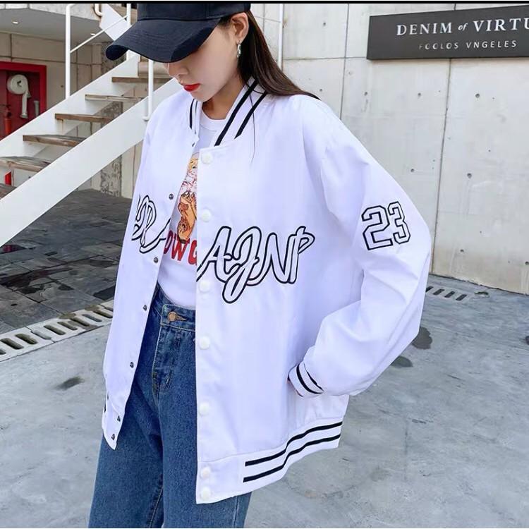ÁO KHOÁC NỮ DÙ BOMBER IN CHỮ NỔI LÓT 2 LỚP CÁ TÍNH PHONG CÁCH TRẺ TRUNG