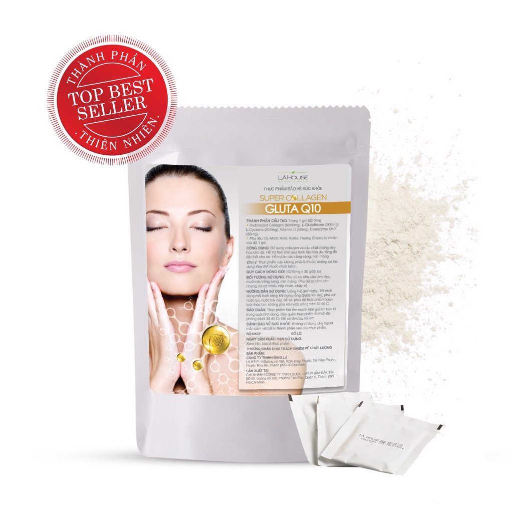 Collagen ngăn ngừa lão hóa,trắng da,đẹp tóc Lá House Gluta Q10