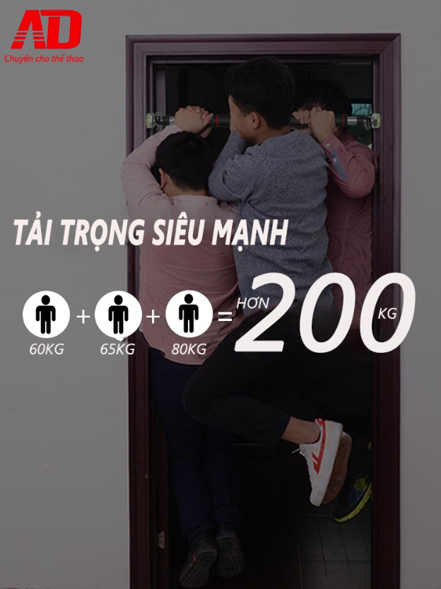 Xà đơn treo tường có chốt chống xoay ( An toàn cao cấp )mẫu mới nhất- Màu đỏ đen