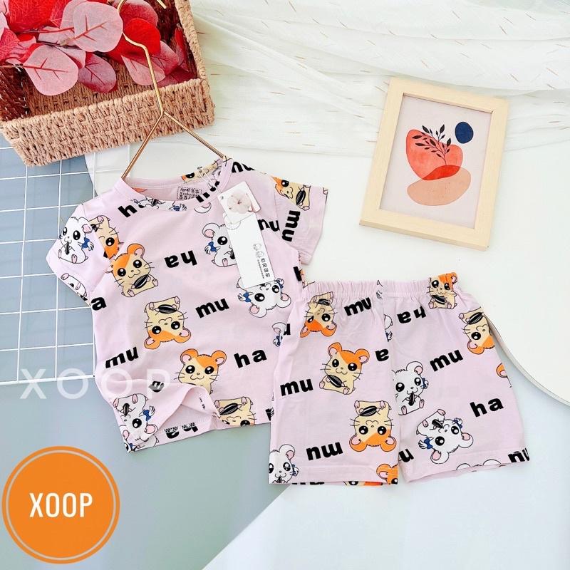 Size đại 3 (24-33kg) Bộ cộc xuất hàn in tràn chất cotton lạnh hàng quảng châu cho bé