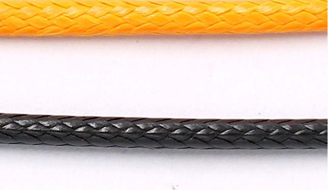 Combo 2 dây vòng cổ cao su đen, vàng moc inox DCSEV1 - Dây dù bọc cao su