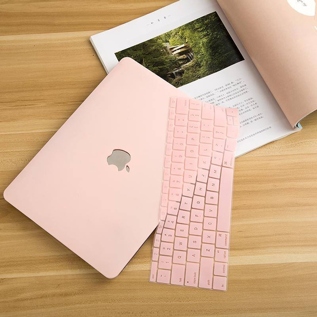 Combo ốp Hồng Pastel bảo vệ cho Macbook đủ dòng