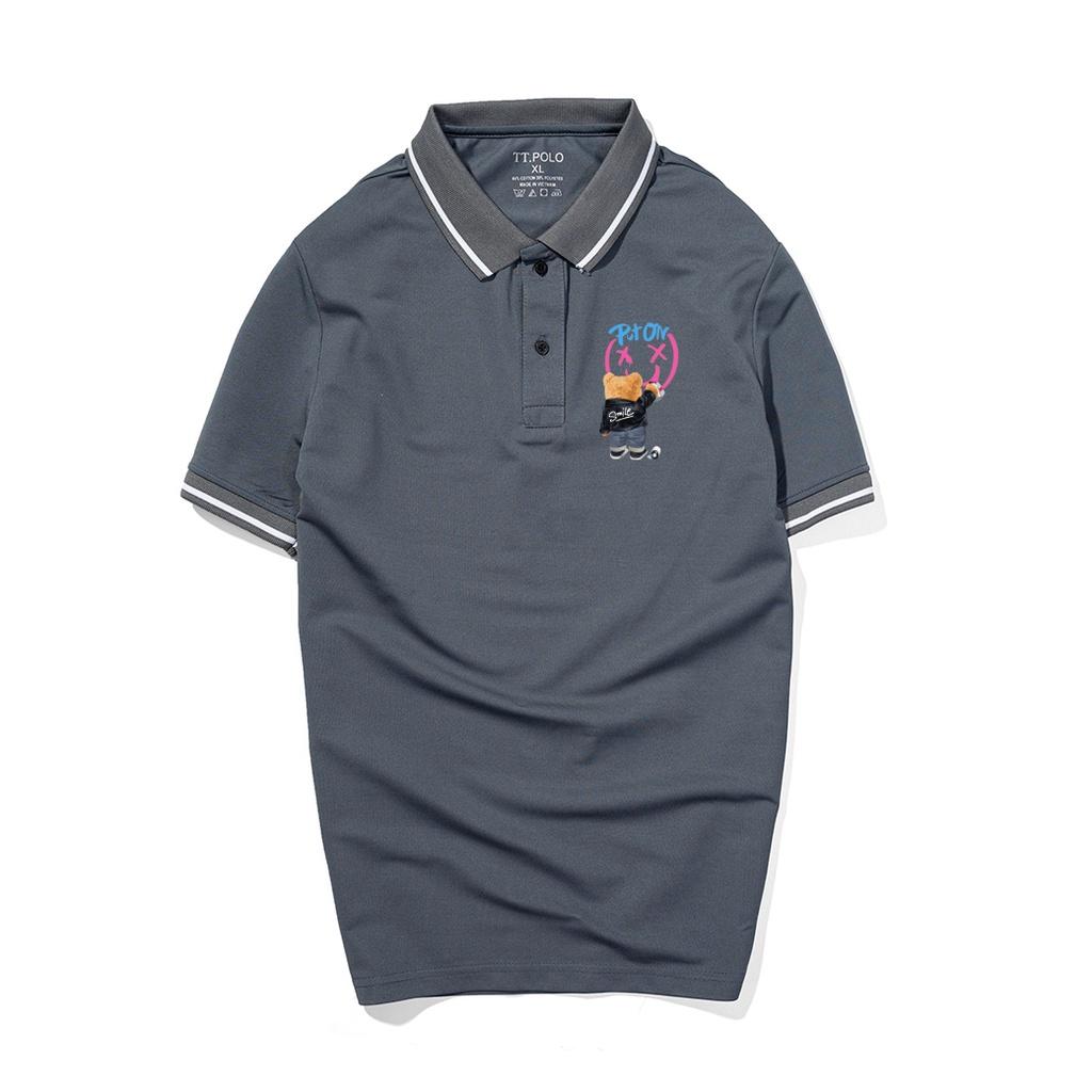 Áo Thun Polo Nam Basic cổ bẻ vải Cá Sấu chuẩn form,hình in sắc nét, GấuPut On-SoHa Clothing
