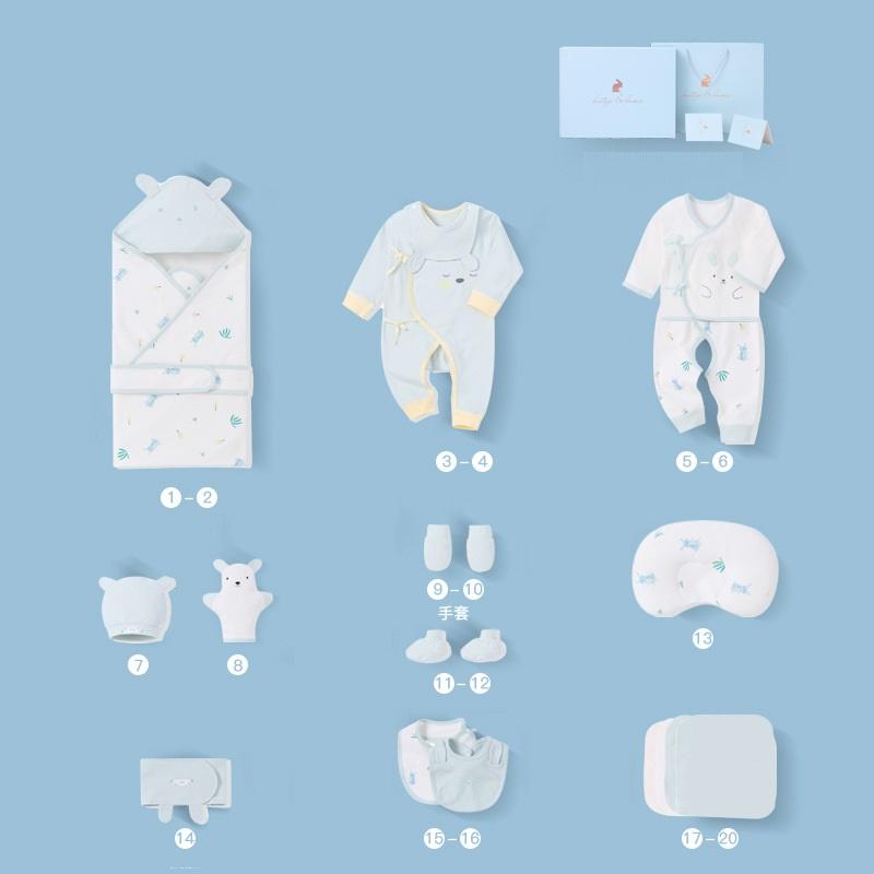 Hộp hoặc giỏ quà siêu đẹp bao gồm set đồ sơ sinh làm quà tặng cho bé