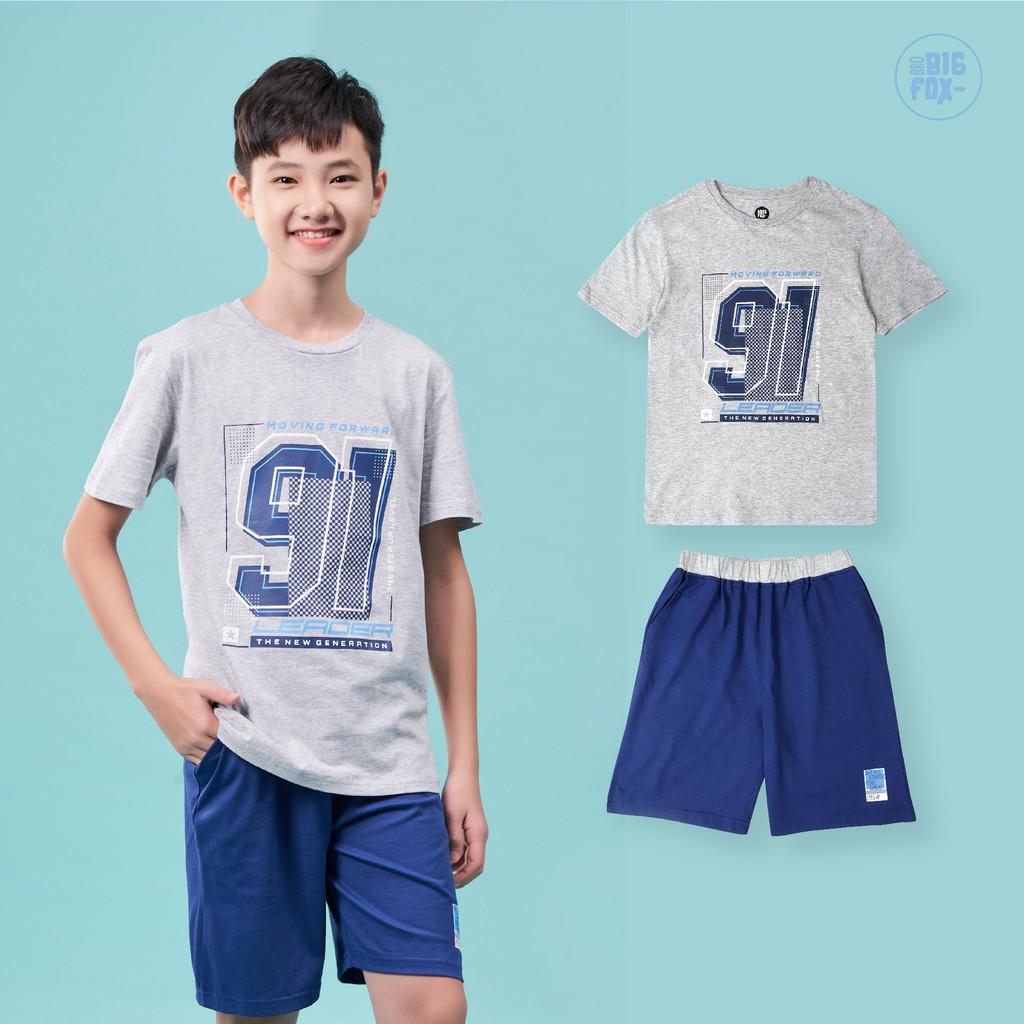 Bộ Bé Trai Size Đại BigFox, Quần Áo Trẻ Em Mùa Hè Chất Cotton Nhiều Hình In, Mã Xuất 08