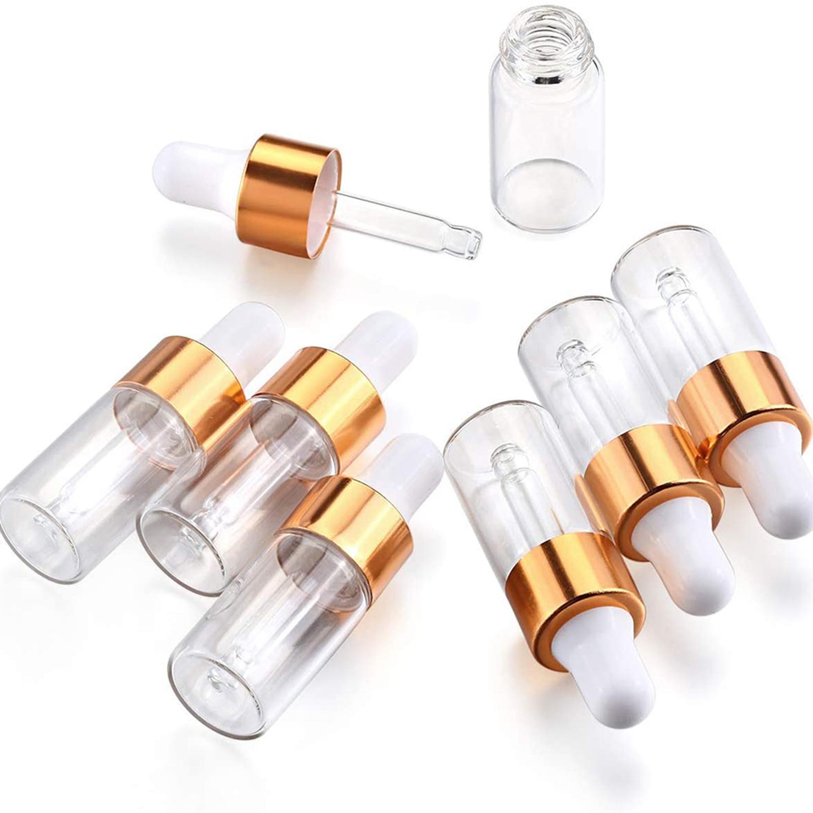 50x Portable Essential Oil Bottle Mini Dropper Bottles for Liquid Travel