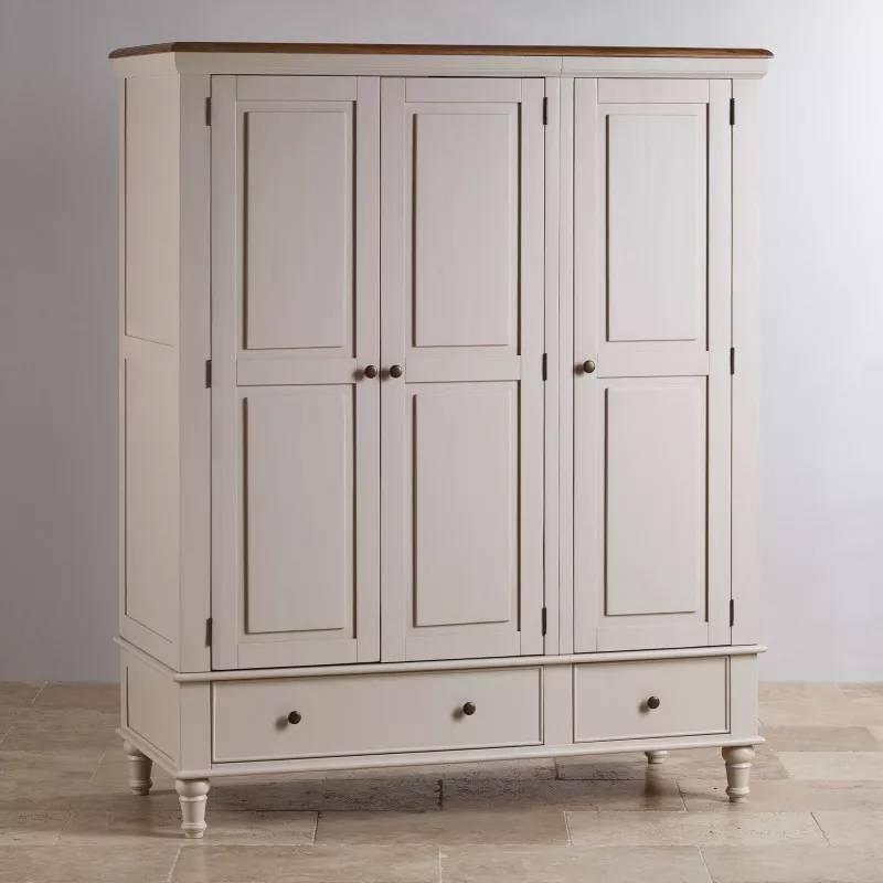 Tủ Áo 3 Cánh Shay Gỗ Sồi Ibie BSW3SHAO14 - Trắng