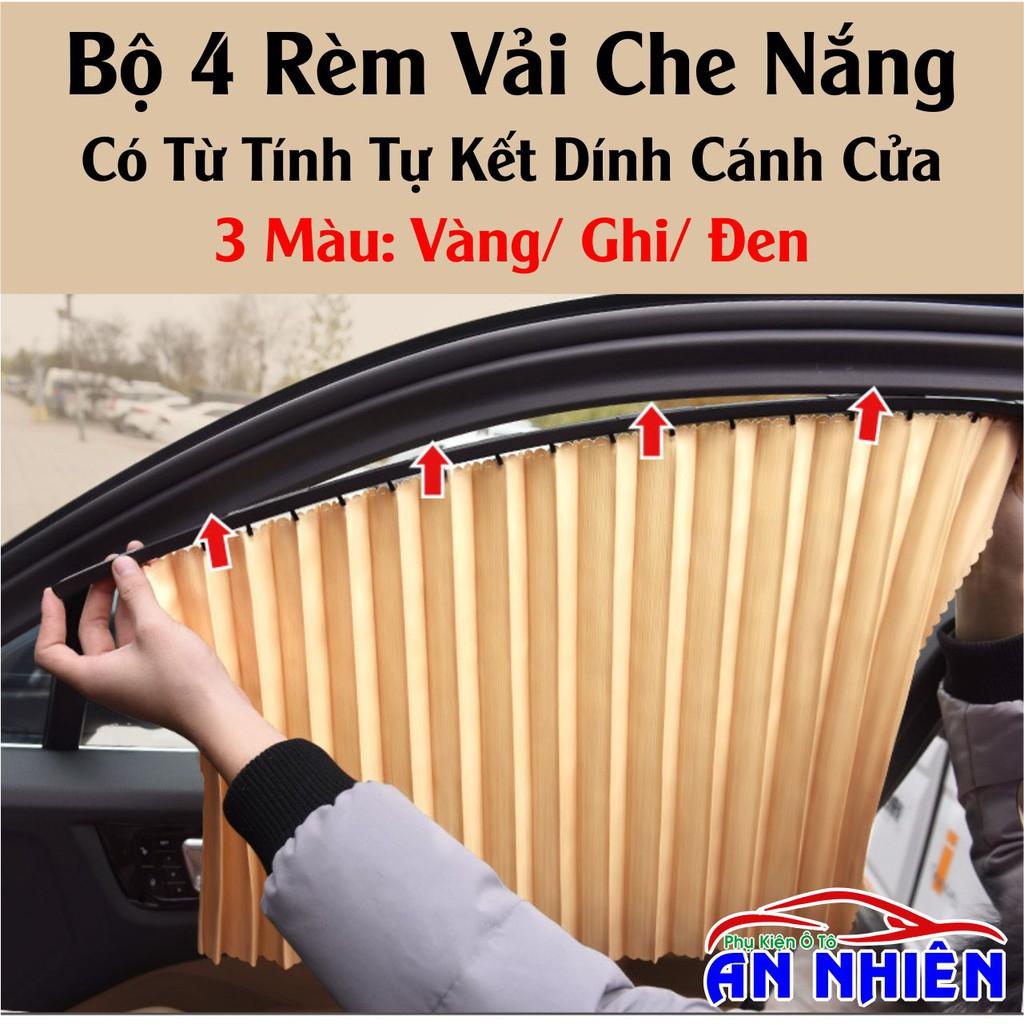 Bộ 4 Rèm Vải Che Nắng Cánh Cửa Ô Tô - Rèm Chắn Nắng Có Từ Tính Tự Dính Vào Cánh Cửa (ẢNH THẬT CUỐI)