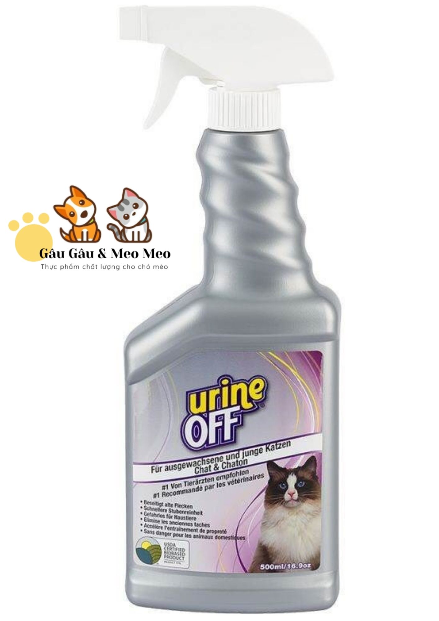 URINE OFF - XỊT KHỬ MÙI VÀ VẾT Ố DO MÈO GÂY RA