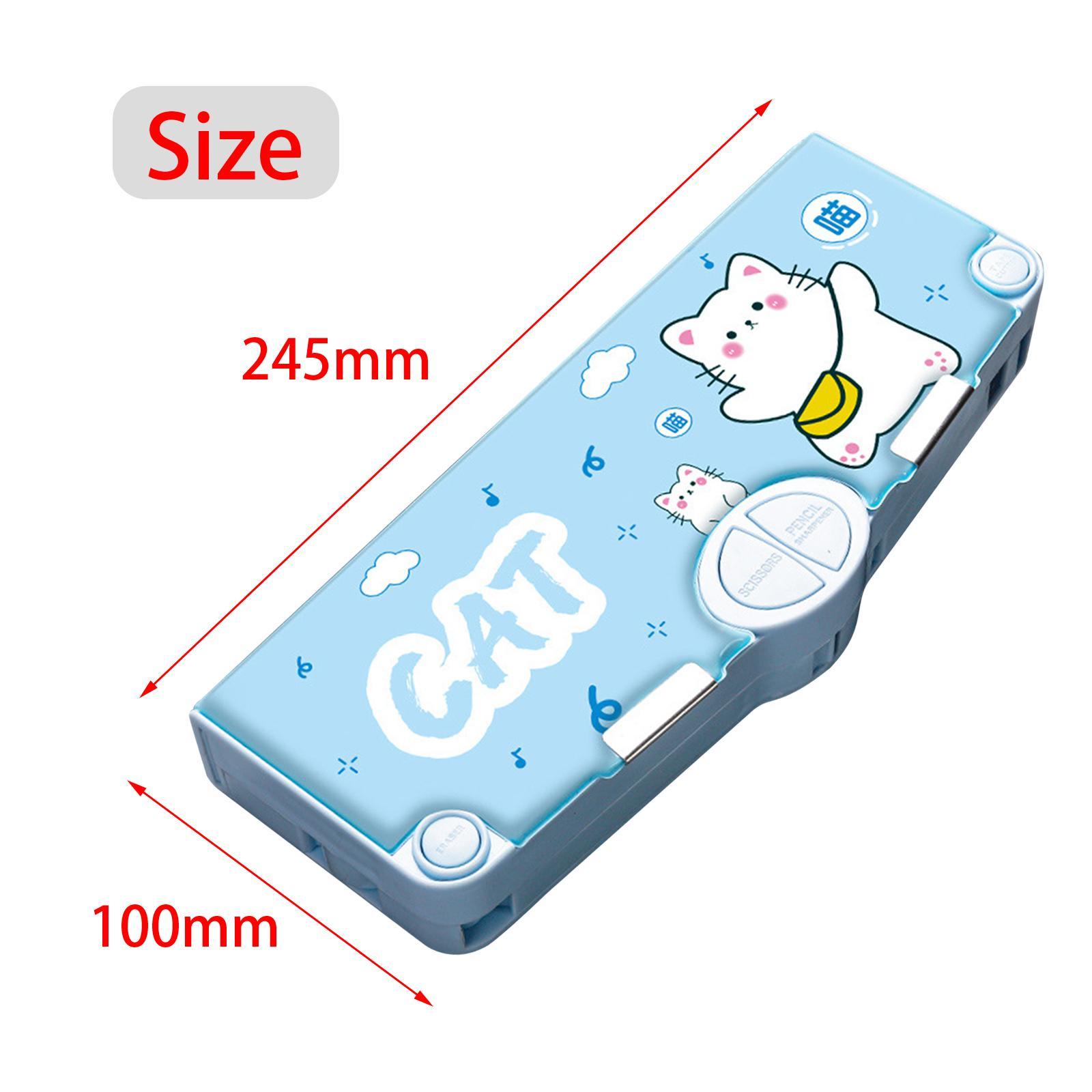 2 Pcs Cute Pencil Box Storage Box Container for Kid Middle School Boys Girls