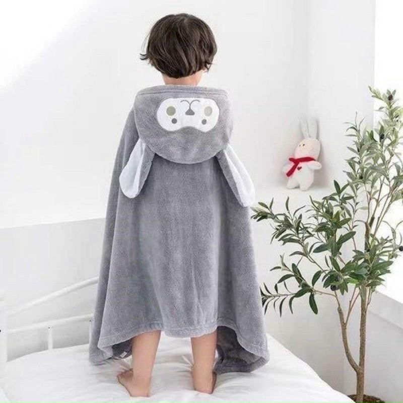 Áo Choàng Cho Bé Có Mũ Lông Cừu MINIIN - Áo Choàng Tắm Dùng Ở Nhà Hoặc Đi Biển - Hàng Chính Hãng