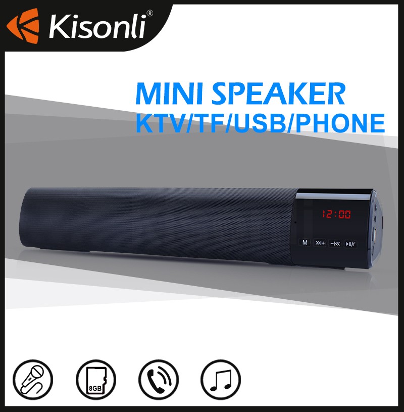 Loa mini Kisonli Bluetooth LED-800 Có Đồng Hồ Tích hợp FM, TF (Ngẫu Nhiên Màu) - HÀNG CHÍNH HÃNG