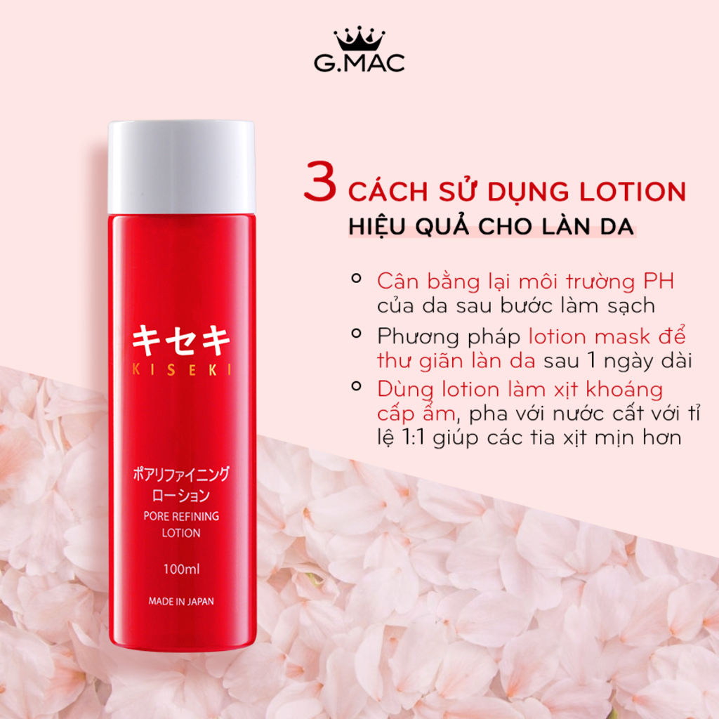 Nước Hoa Hồng Kiseki Pore Refining Lotion (100ml)