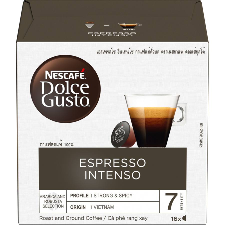 Hộp 16 Viên Nén Cà Phê Rang Xay Nescafe Dolce Gusto - Espresso Intenso (96g)