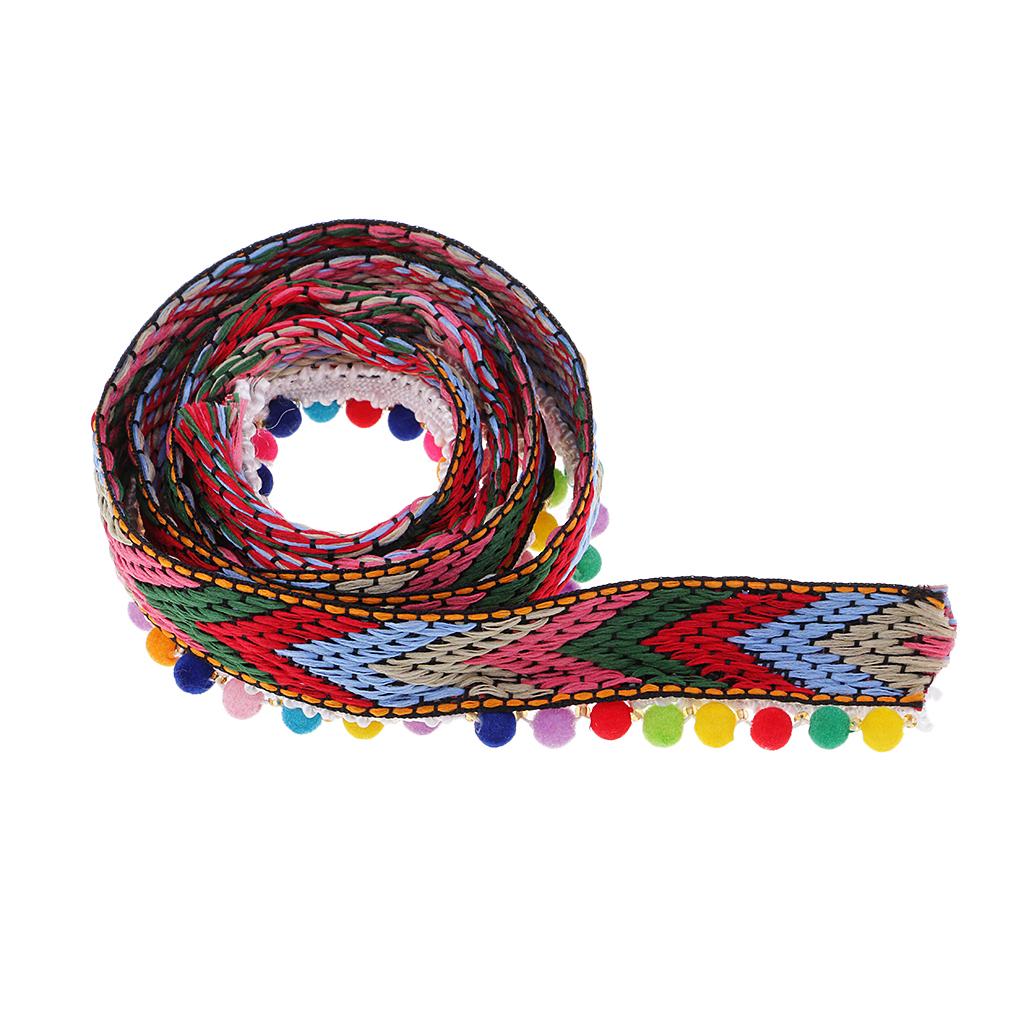 Beaded Pom Pom Bobble Trim Ball Tassel Braid Fringe Jacquard Ribbon Craft