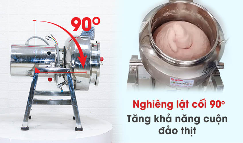 Máy Xay Thịt Làm Giò Chả Ruốc, Xay Cua, Xay Cá Công Nghiệp NEWSUN 5 Kg/ Mẻ