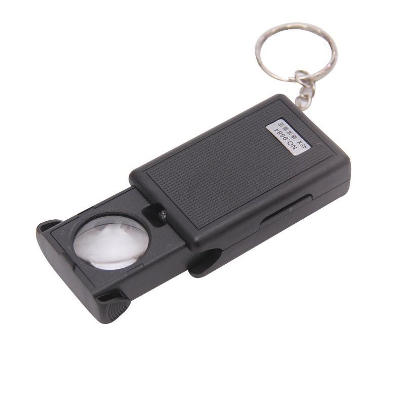 Kính lúp 45X  Kính lúp mini có đèn, có móc treo