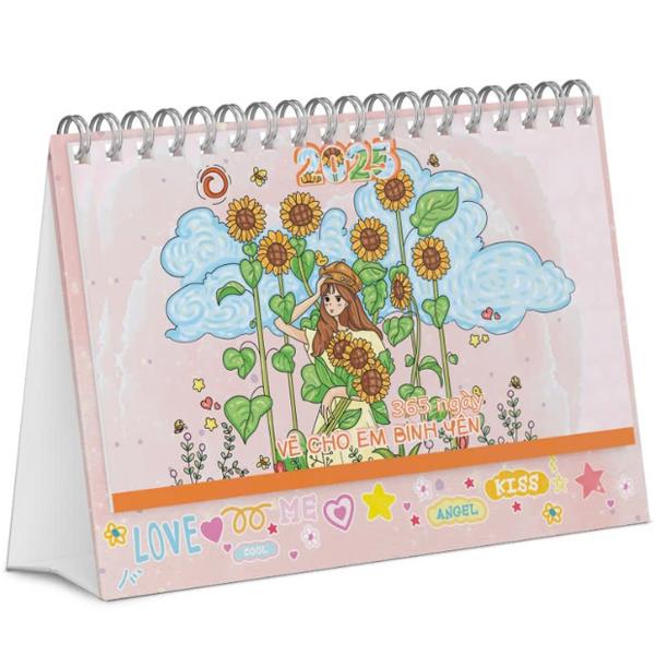 Lịch Bàn Tô Màu Sáng Tạo, Phong Cách Hiện Đại - ABBOOKS LĐB 066