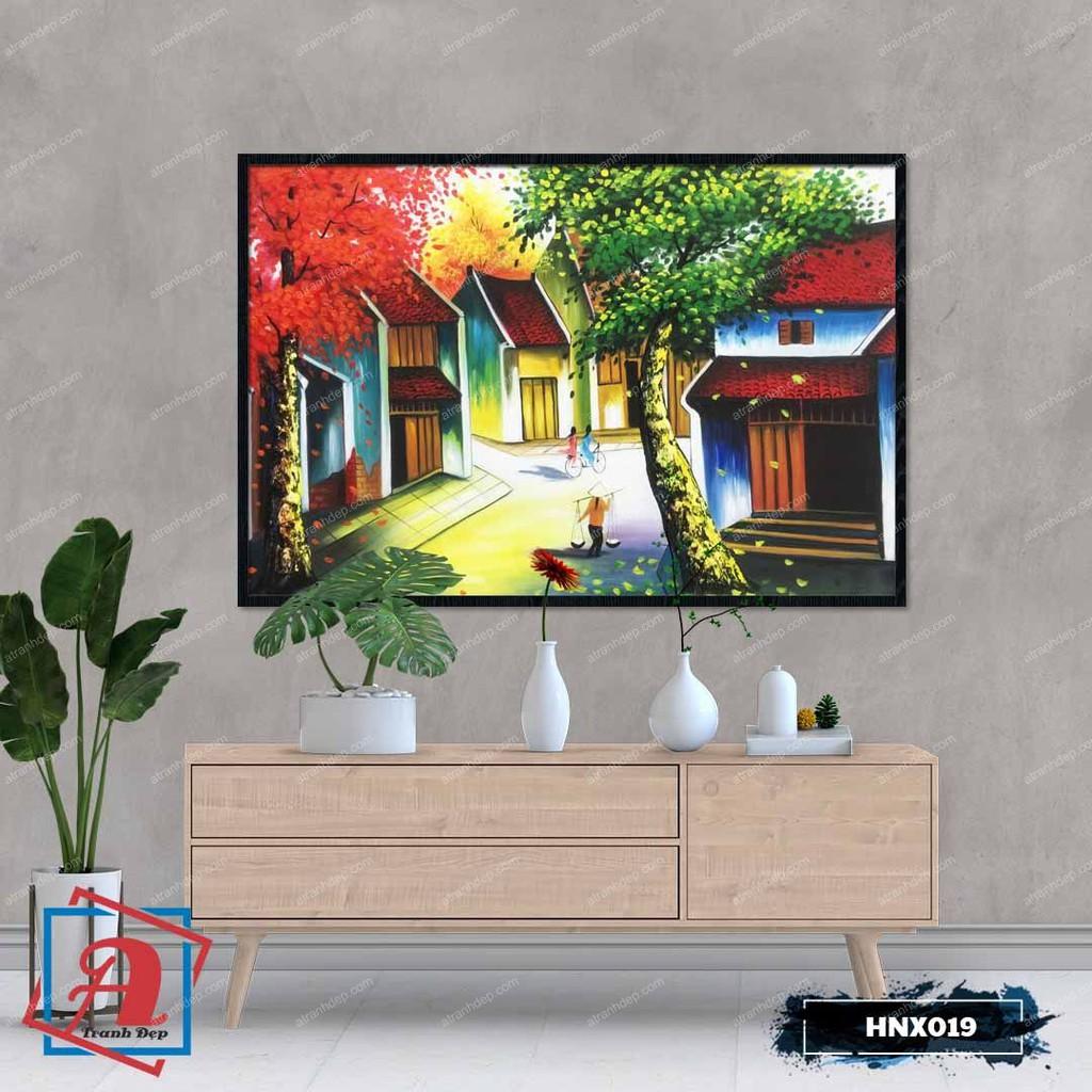 Tranh treo tường in lụa phong cảnh Hà Nội - HNX019