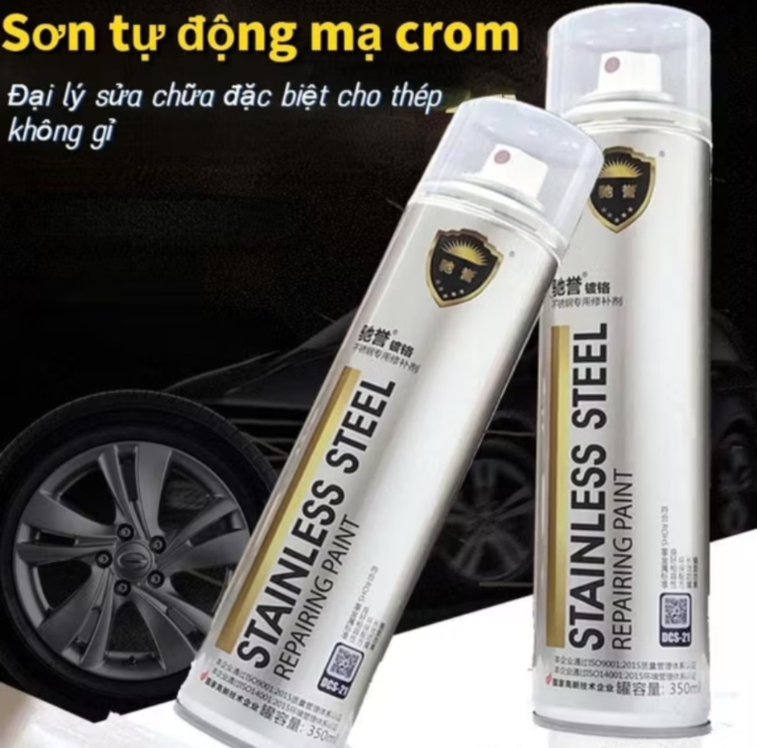 CHAI SƠN XỊT SÁNG MẠ MÀU INOX XỊT TRANG TRÍ CHỊU NHIỆT ĐỘ CAO HÀNG CHUẨN CHẤT LƯỢNG