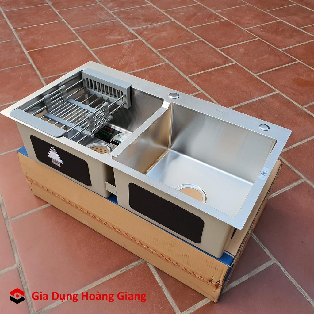 Chậu rửa bát handmade Sơn Hà Inox cao cấp chính hãng
