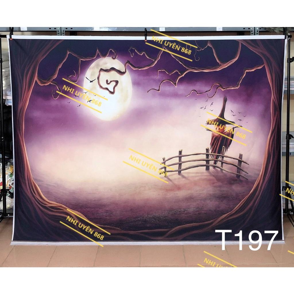 (Tổng hợp) Thảm vải chụp ảnh / Thảm vải treo tường / Tranh vải decor chủ đề Halloween (2