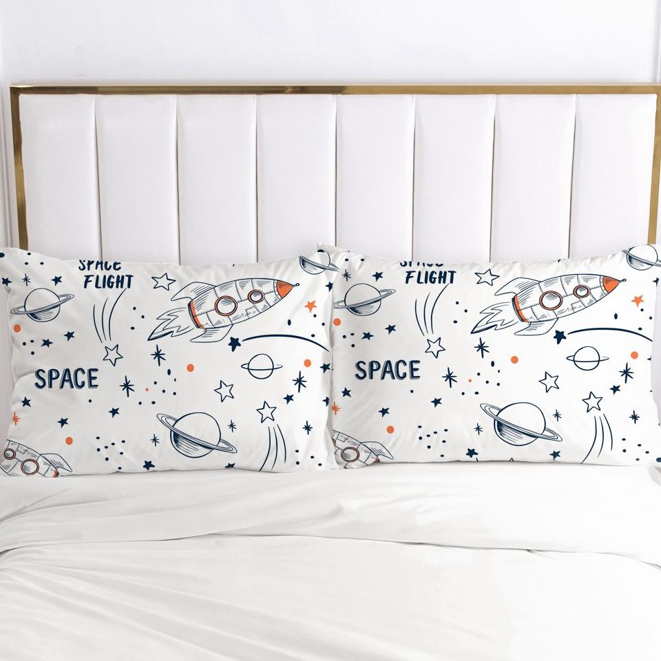 Gối Vỏ Gối 50X70 50X75 50X80 50X90 80X80 70X70 Trang Trí Gối Hoạt Hình Trẻ Em Bộ Chăn Gối Cho Bé Không Gian Nhà Du Hành Vũ Trụ