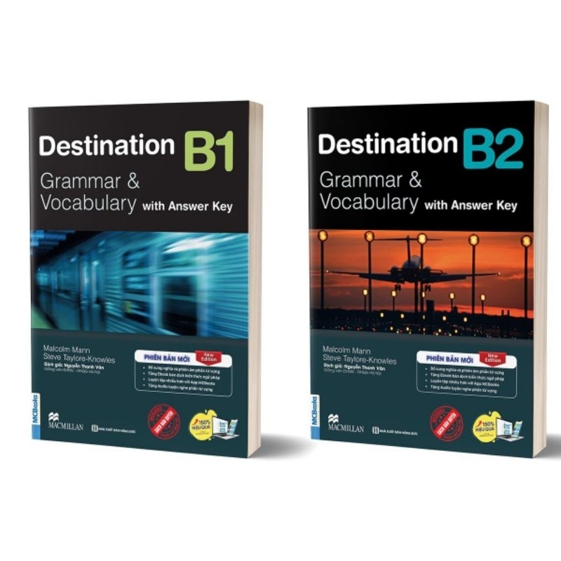 Sách - Combo 2 Cuốn Destination B1 &amp; B2 Grammar and Vocabulary Kèm Đáp Án