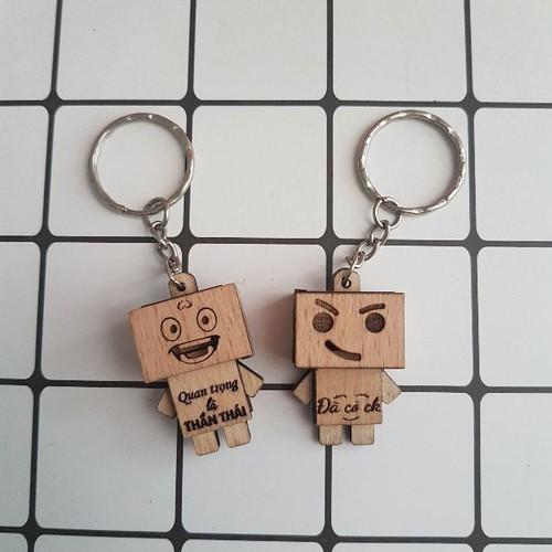 Móc khóa gỗ danbo nhiều hình ảnh ngộ nghĩnh đáng yêu