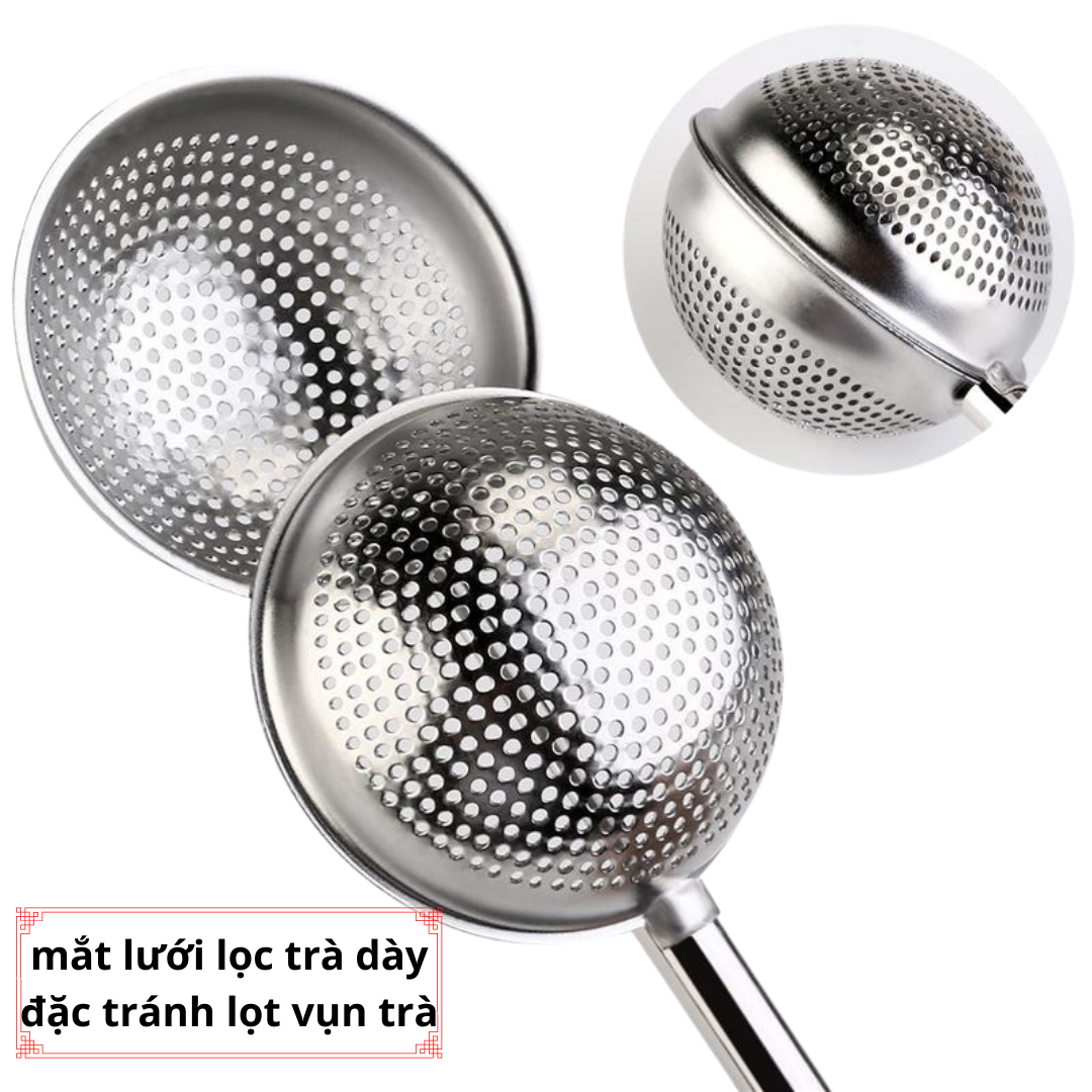 Dụng cụ lọc trà inox 304 hình quả bóng TiLoKi TLT01 chiều dài 18cm