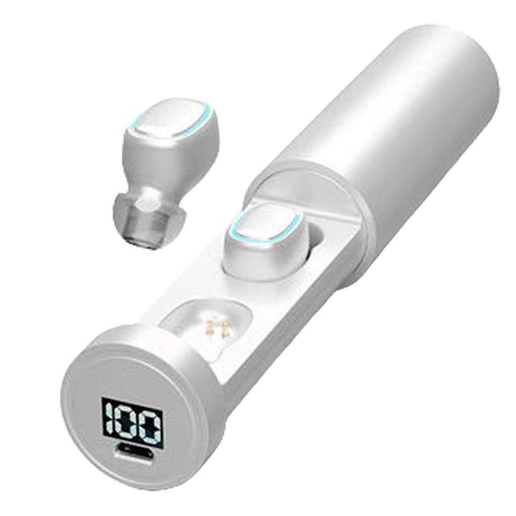 Binaural Wireless Bluetooth 5.0 Sport   Display White