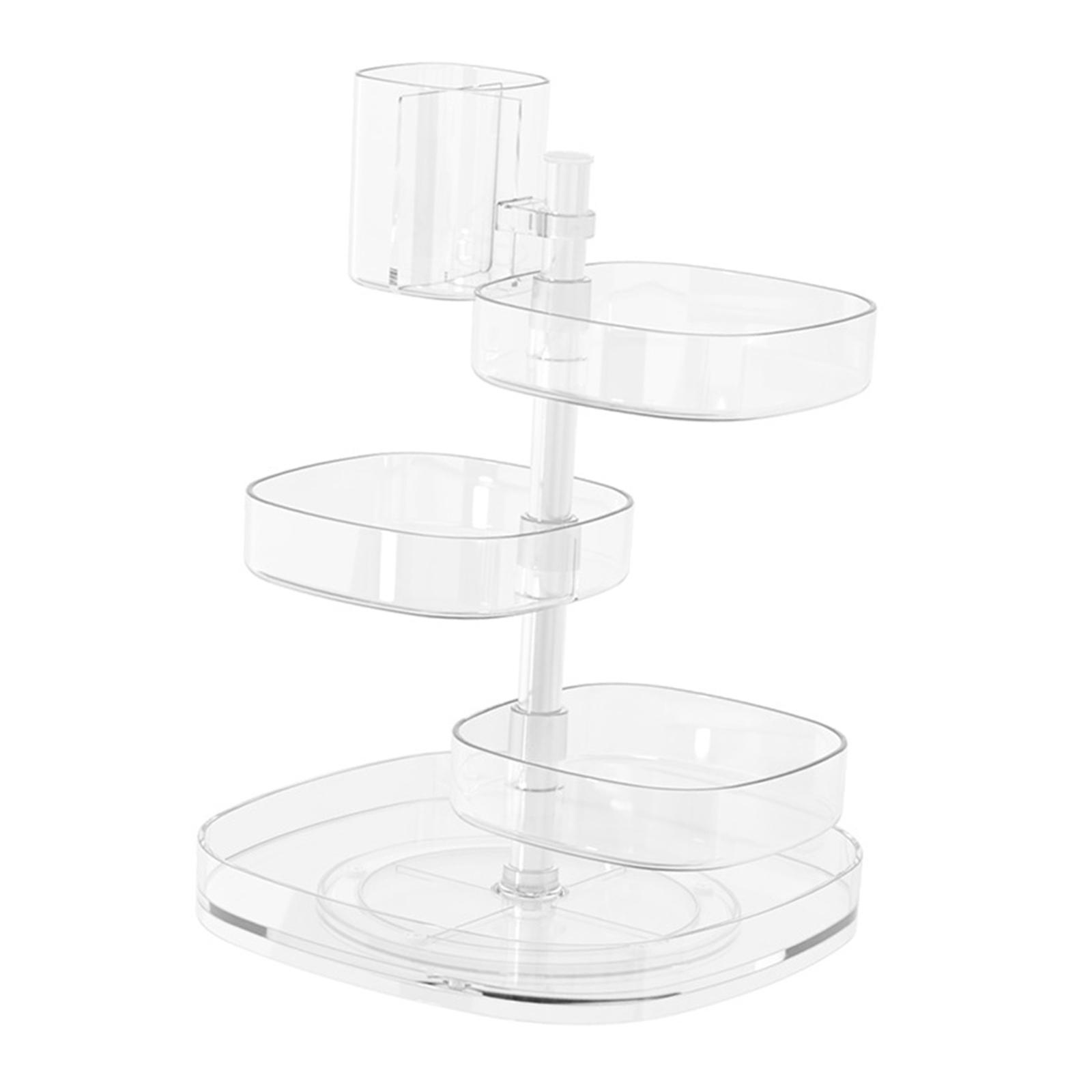 Makeup Organizer Cosmetic Storage Display Case Adjustable Height Jewelry