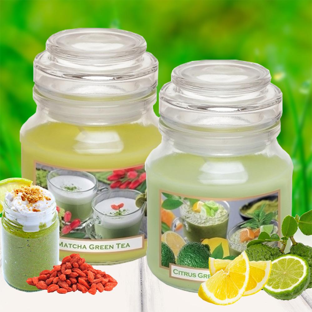 Combo 2 hũ nến thơm tinh dầu Bartek Green Tea Pudding 130g - mattcha trà xanh, nến trang trí, thơm phòng, thư giãn, hỗ trợ khử mùi