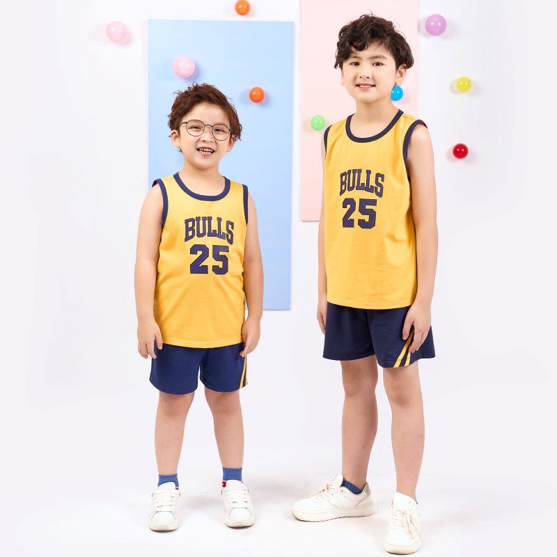 &lt;15-33Kg-Size 3-8 tuổi&gt; Đồ bộ quần áo thun cotton dành cho bé trai mặc nhà mùa hè Econice 2022G