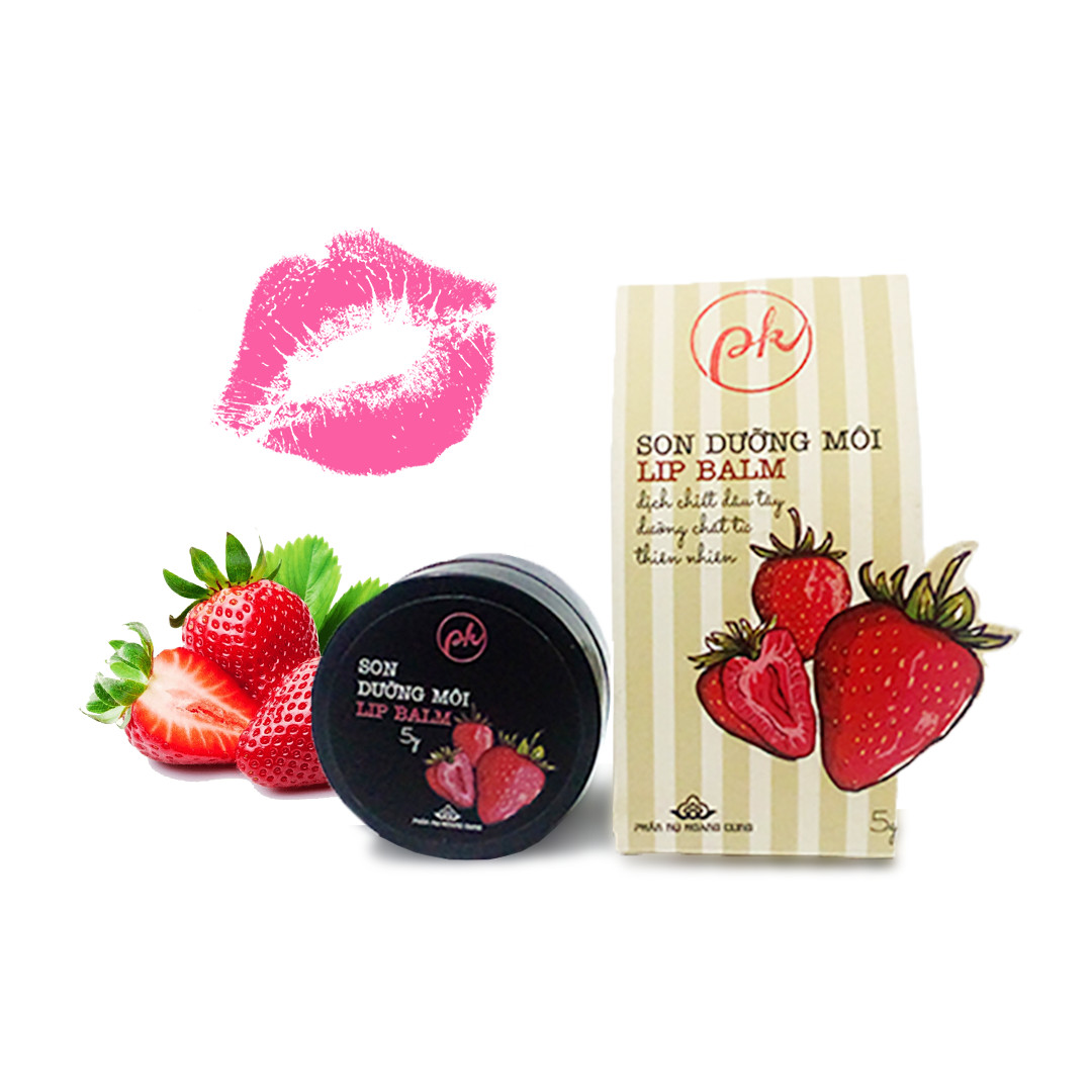 Son Dưỡng Hồng Môi Lip Balm Dịch Chiết Dâu Tây Thiên Nhiên 5g