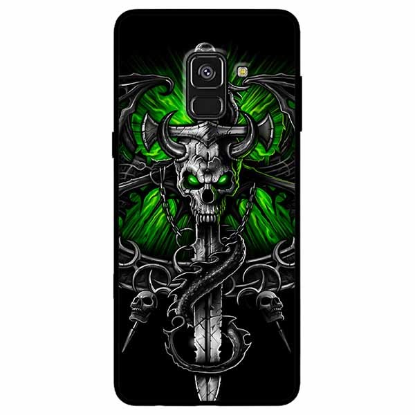 Ốp lưng dành cho Samsung A8 Plus mẫu Rồng Nền Xanh