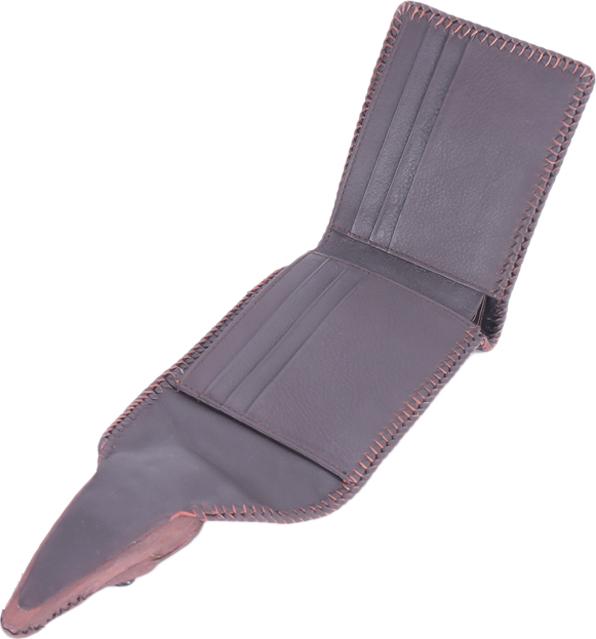Ví Nam Da Cá Sấu Nguyên Con Vip Huy Hoàng HT2271 (12.5 x 10 cm) - Nâu Đỏ