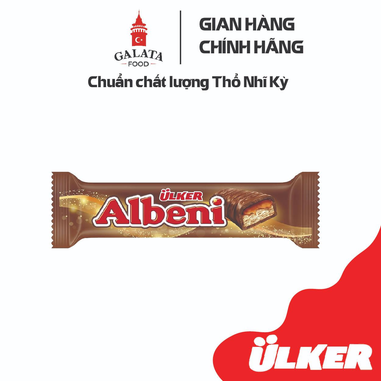 Bánh quy bọc sô cô la ULKER ALBENI nhân Caramel loại 40g