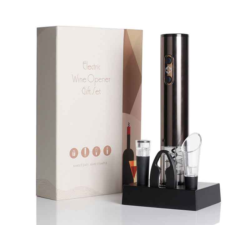 Bộ 4 Món Khui R.ượu Vang Chuyên Nghiệp Sử Dụng Pin Sạc