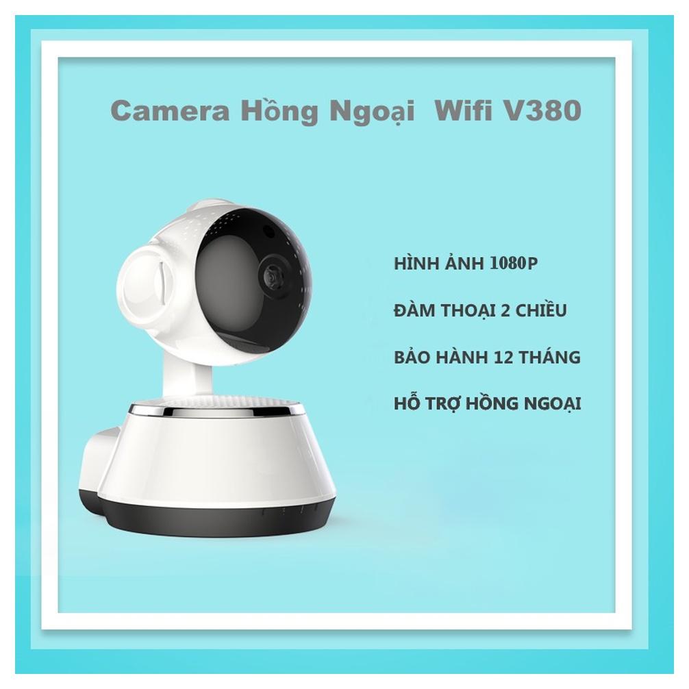 Camera V380, camera wifi IP V380 tích hợp microphone ghi âm thanh, đàm thoại 2 chiều