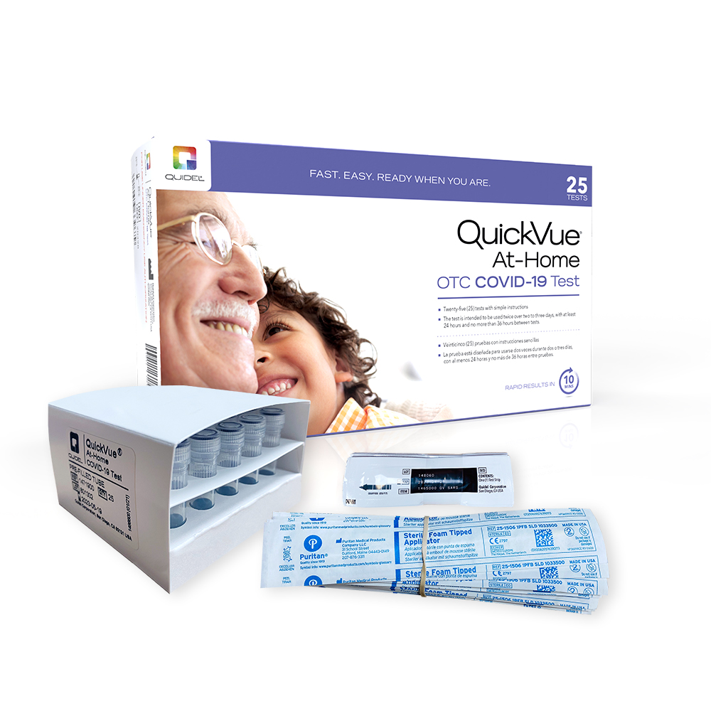 Hộp 25 que thử xét nghiệm QuickVue At-home OTC Covid-19 Test