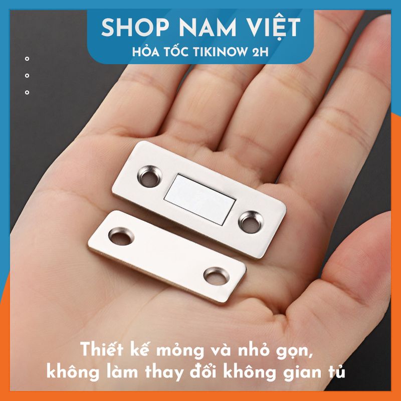 Bộ Nam Châm Dán Cửa Giúp Giữ Cửa Tủ Chắc Chắn, Không Cần Khoan Vít