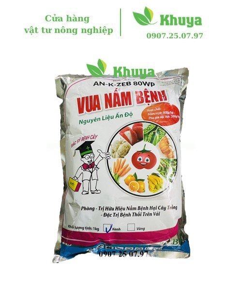 Thuốc trừ bệnh Vua Nấm Bệnh Xanh 1kg Đặc trừ thối trái