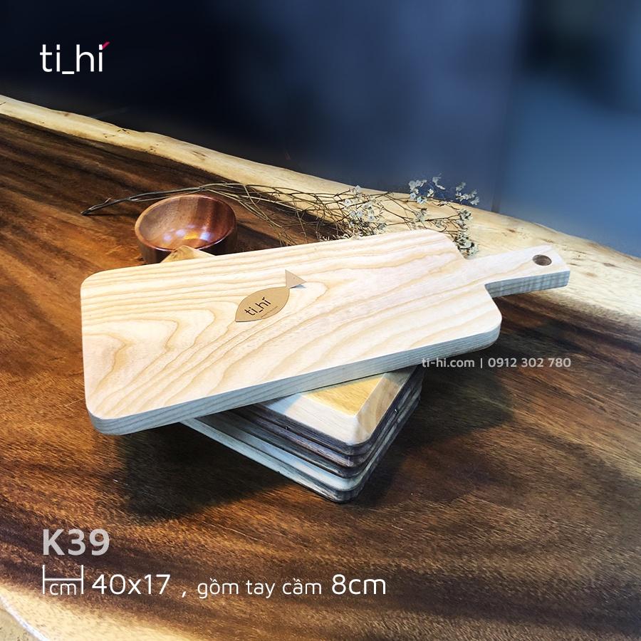 Thớt gỗ có tay cầm 40x17cm