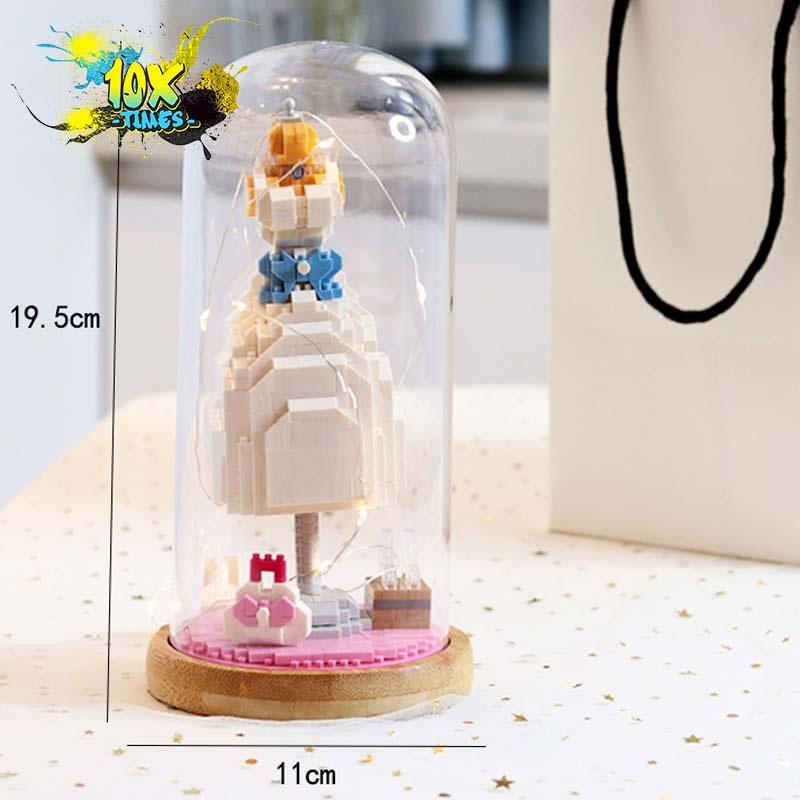 ( lồng kính, đèn led ) mô hình lắp ráp 3D thuyền sunny one piece cung điện cổ tích, quà tặng bạn gái bạn trai, sinh nhật